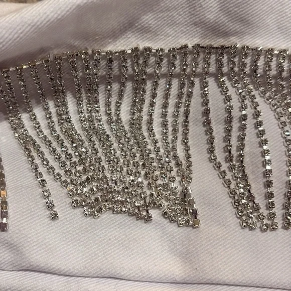 NWT BLANKNYC white denim “Fringe Jacket” - Picture 9 of 11